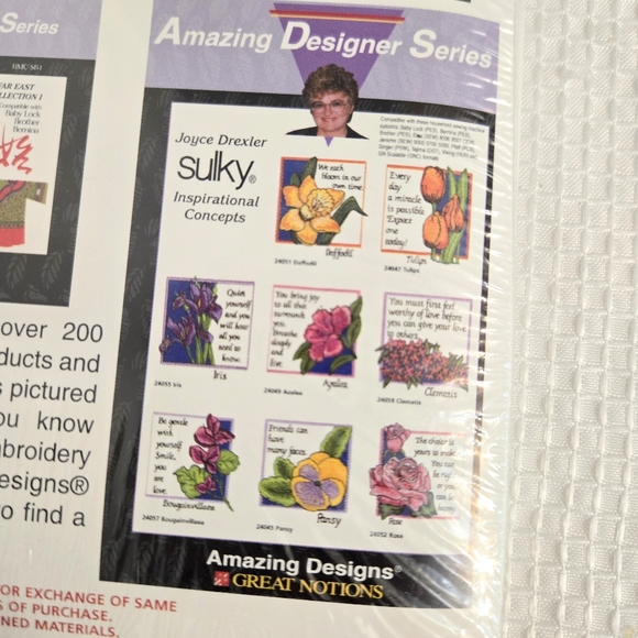 Amazing Designs Sewing Machine Home Embroidery Pack Great Notions IBM-PC - Picture 3 of 8